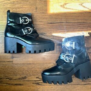 Black Chunky Ankle Boots